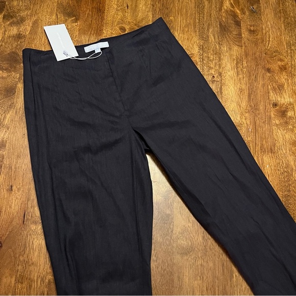 NWT Antonio Melani Kendall Linen Trouser Career Core Pants Navy Size 2 - Picture 2 of 14